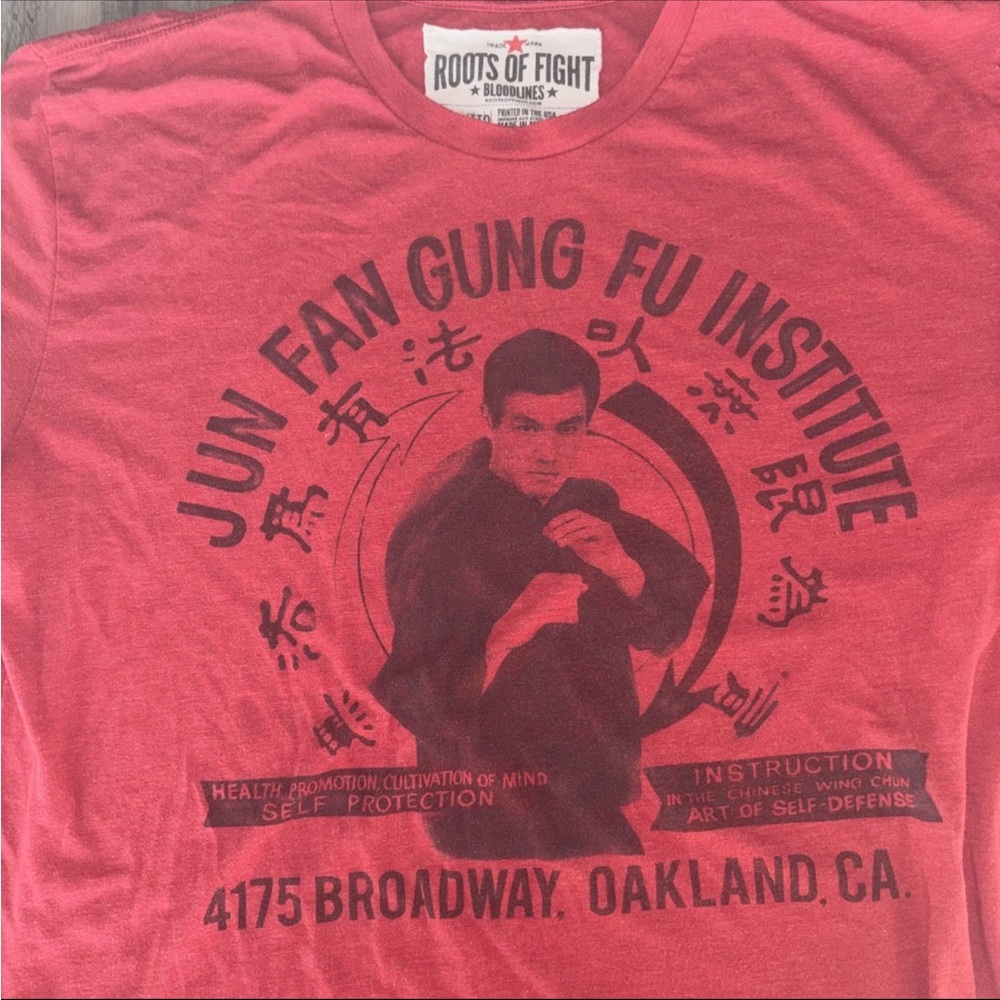Roots Of Fight Bloodlines Men’s T-Shirt Xxl Bruce Lee GUNG FU INSTITUTE-